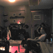 Relaxing in the Recording room
